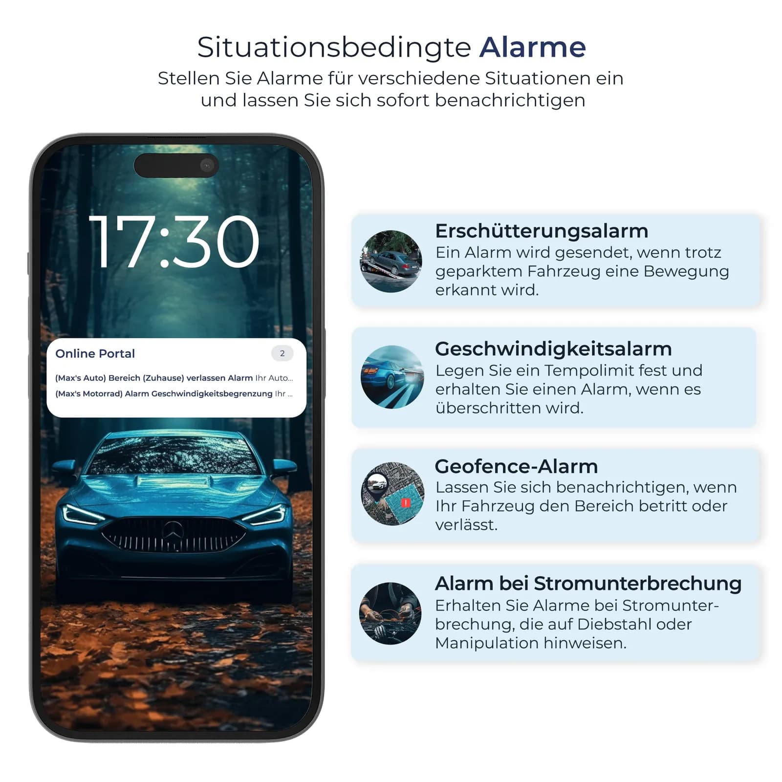 Salind 08 4G OBD Alarme — Abziehen, Geozaun, Bewegung, Geschwindigkeit