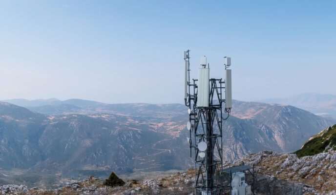 GPRS - what exactly is it? cell tower mobile phone antenna aerial view rock 2022 12 16 12 12 48 utc 688x400 - GPRS - What exactly is that?